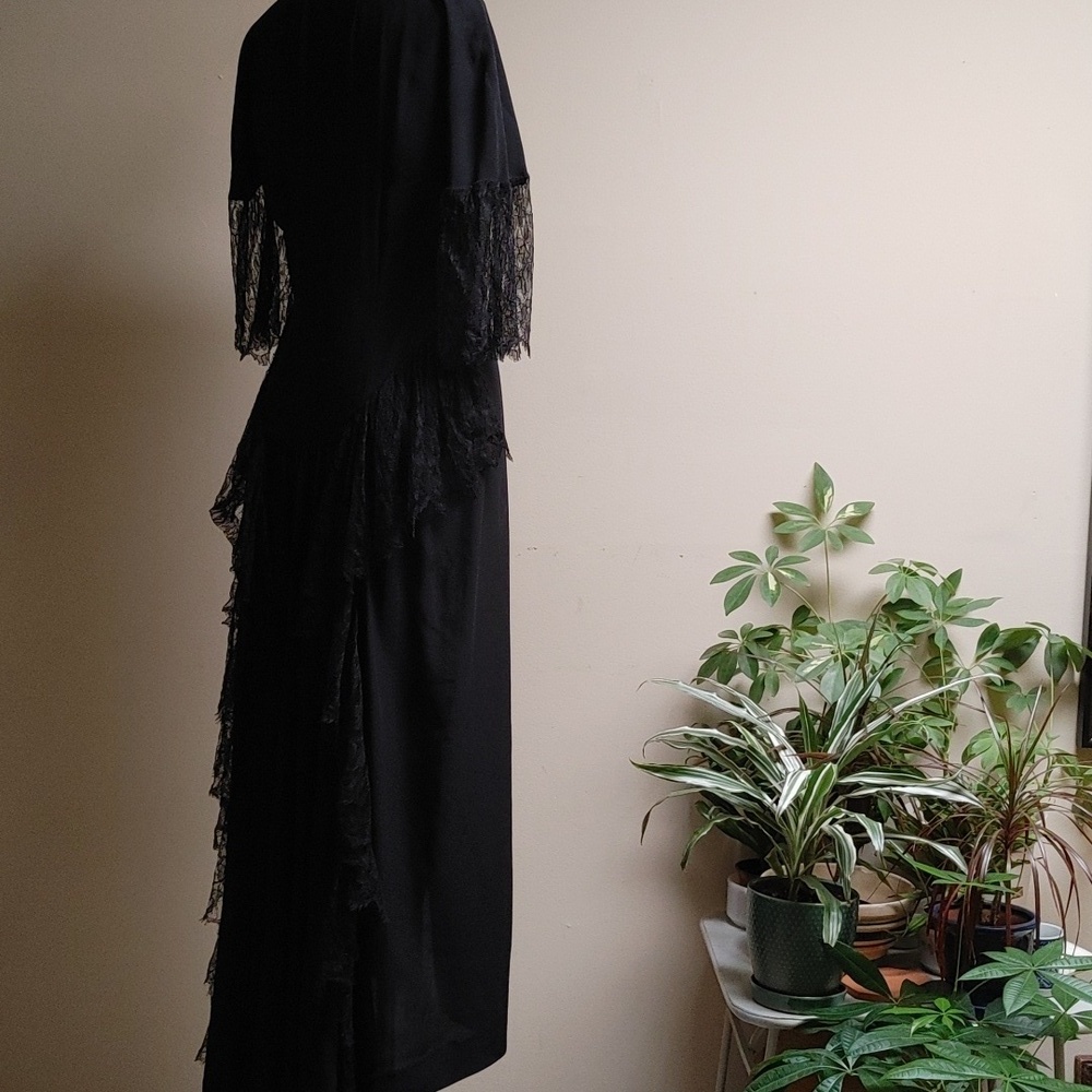 Addys' California Very Vintage Black Gown Size M - Picture 6 of 16